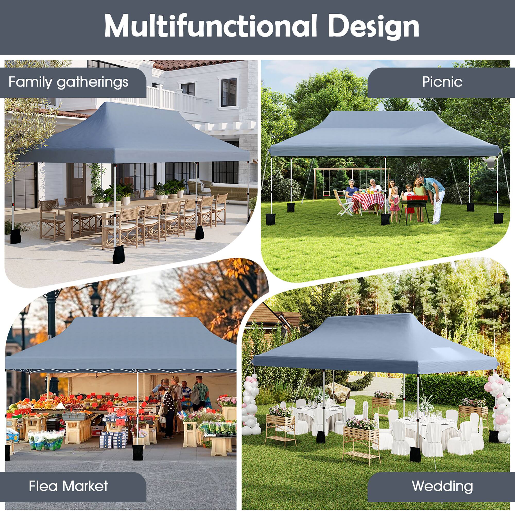 Multifunctional Design

- Family gatherings
- Picnic
- Flea Market
- Wedding