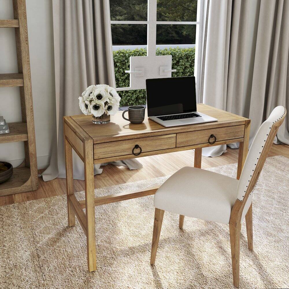 Alt View 6. Butler Specialty - Lark Natural Wood Desk - Light Brown.
