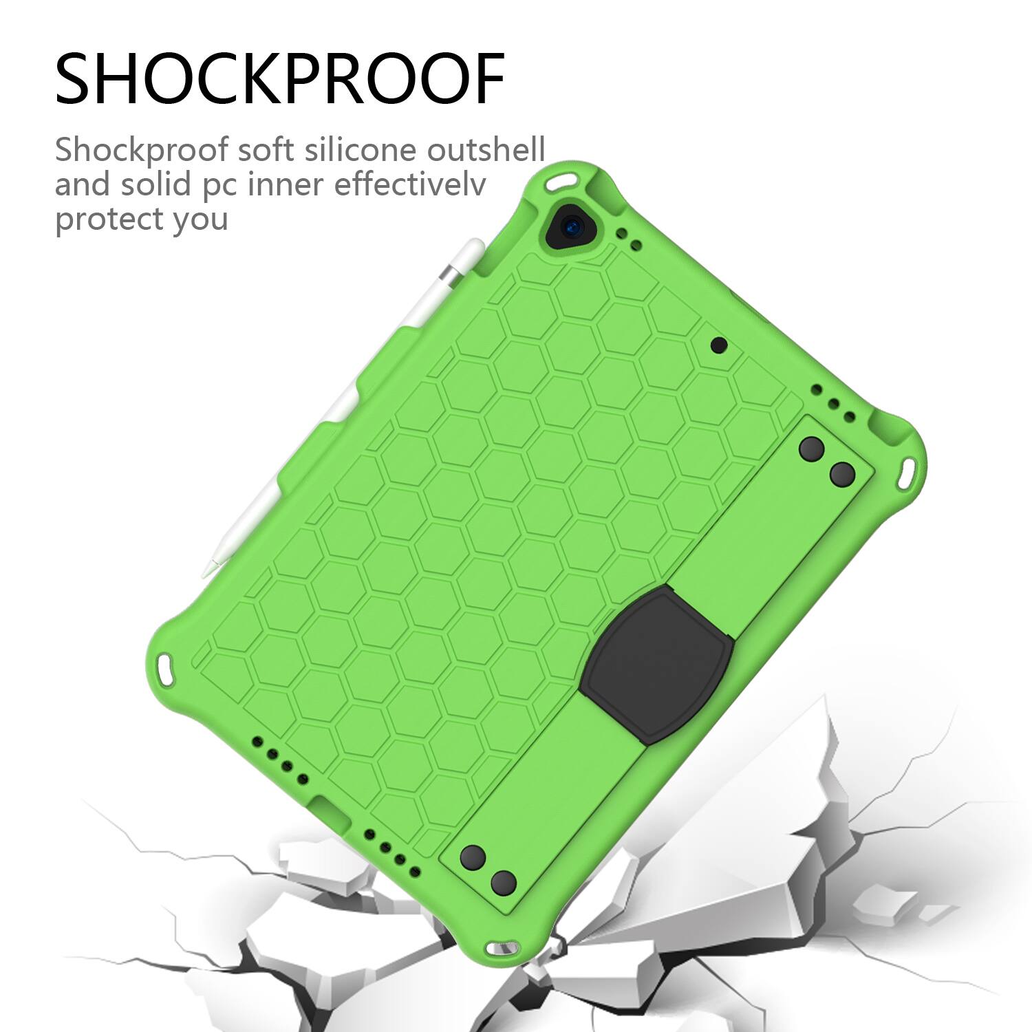 SHOCKPROOF  
Shockproof soft silicone outshell and solid pc inner effectively protect you