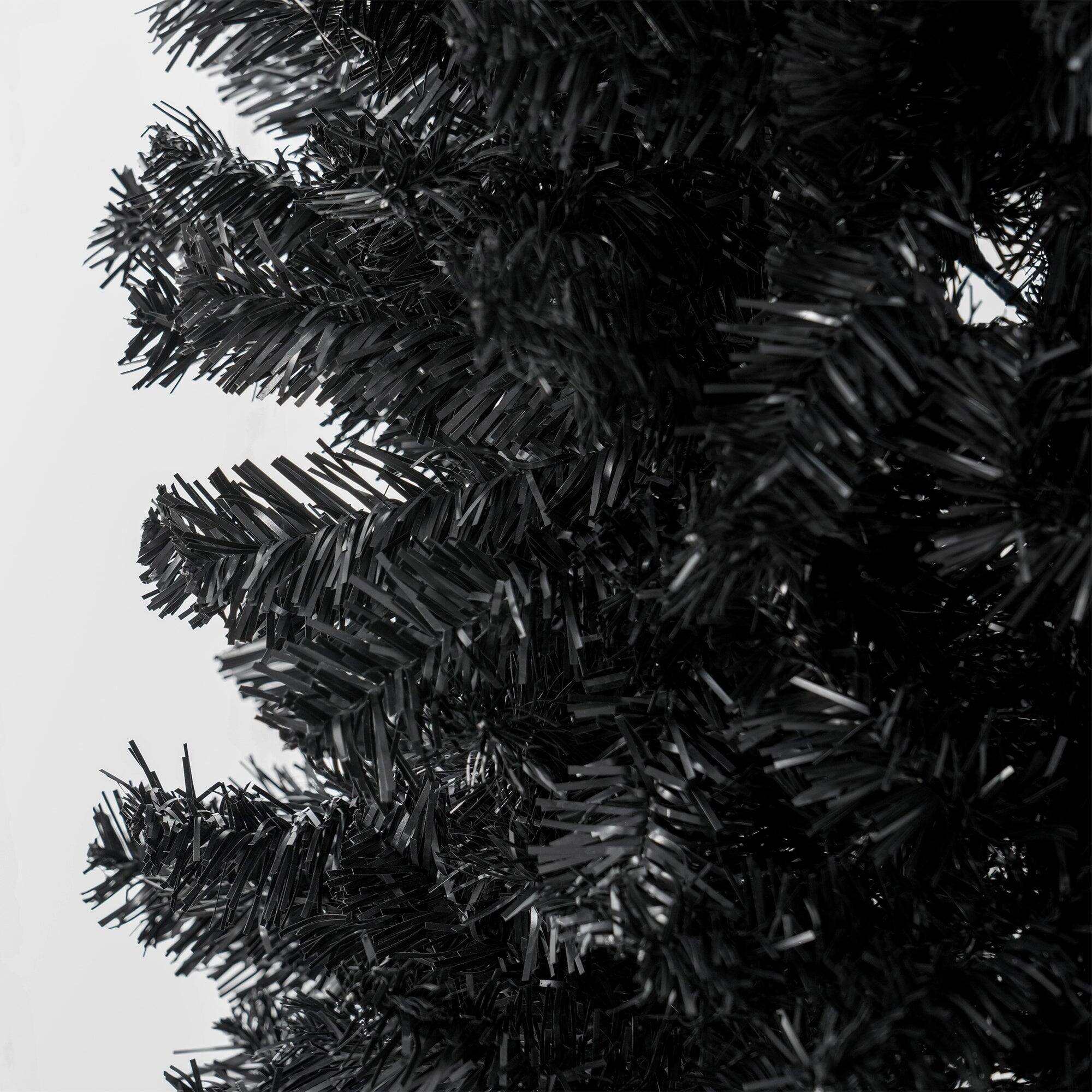 Back. BreeBe - 8ft Pencil Christmas Tree - Black.