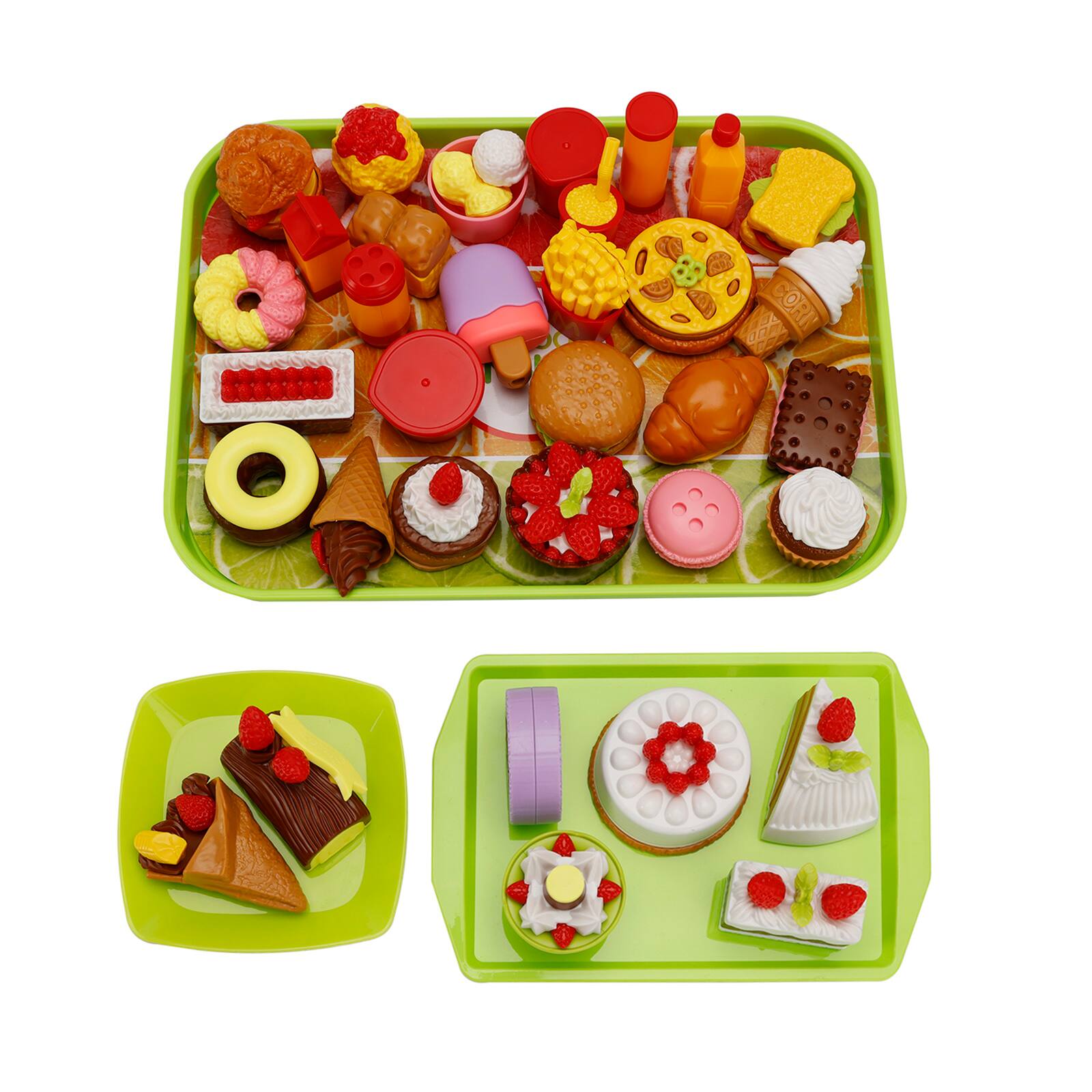 Alt View 8. Topteng - 34-Piece Kids Pretend Food Set -Simulation Dessert, Ice Cream & Bread Toys for Creative Role Play, Gift for Boys & Girls.
