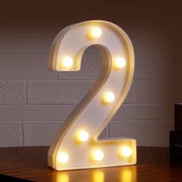 Paradigms Interiors - Led Marquee Numbers Light Up For Party 8 Lighted Number Birthday Night Table Or Home Decor number 0 - Number 2