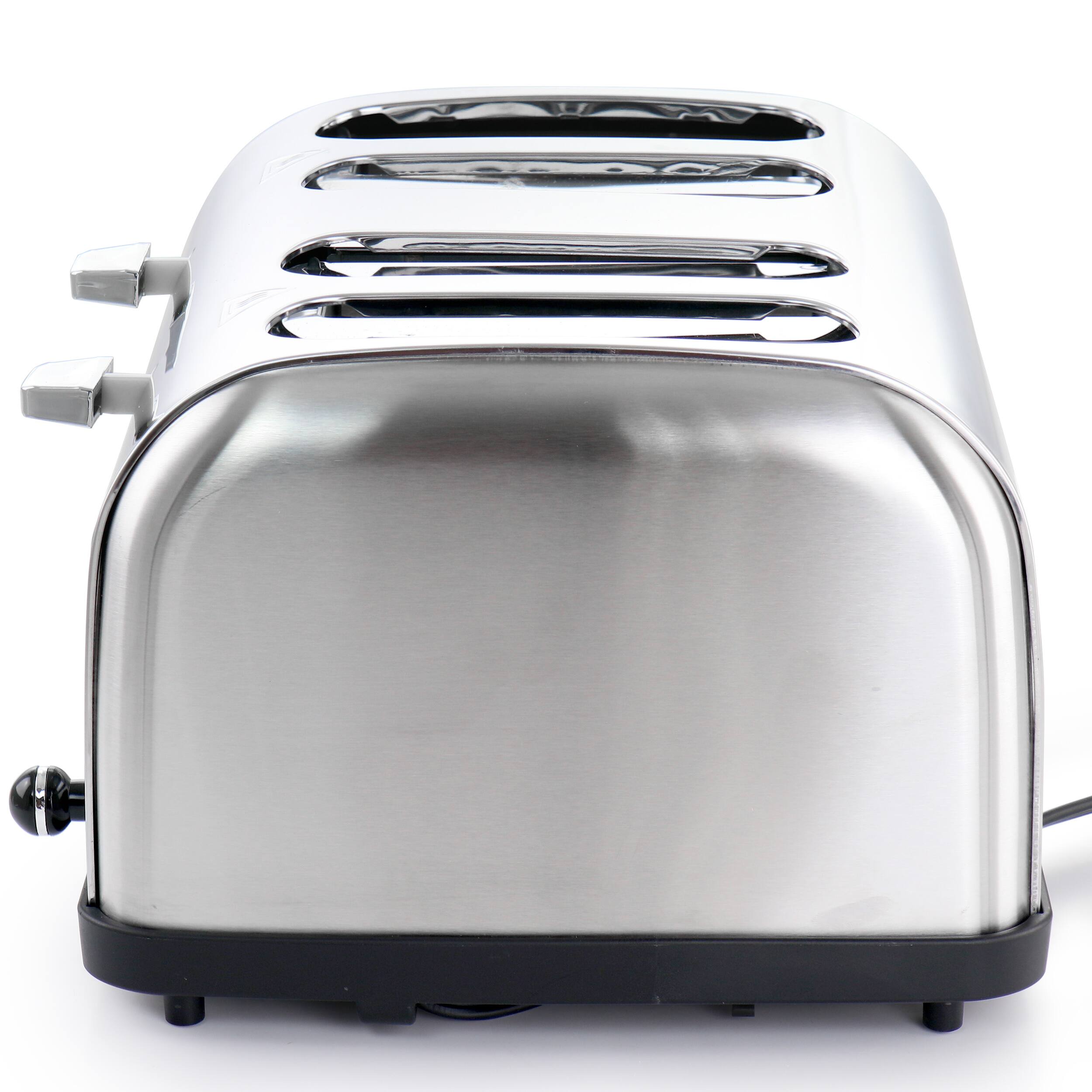 Back. MegaChef - MegaChef 4 Slice Wide Slot Toaster with Variable Browning in Silver - Silver.