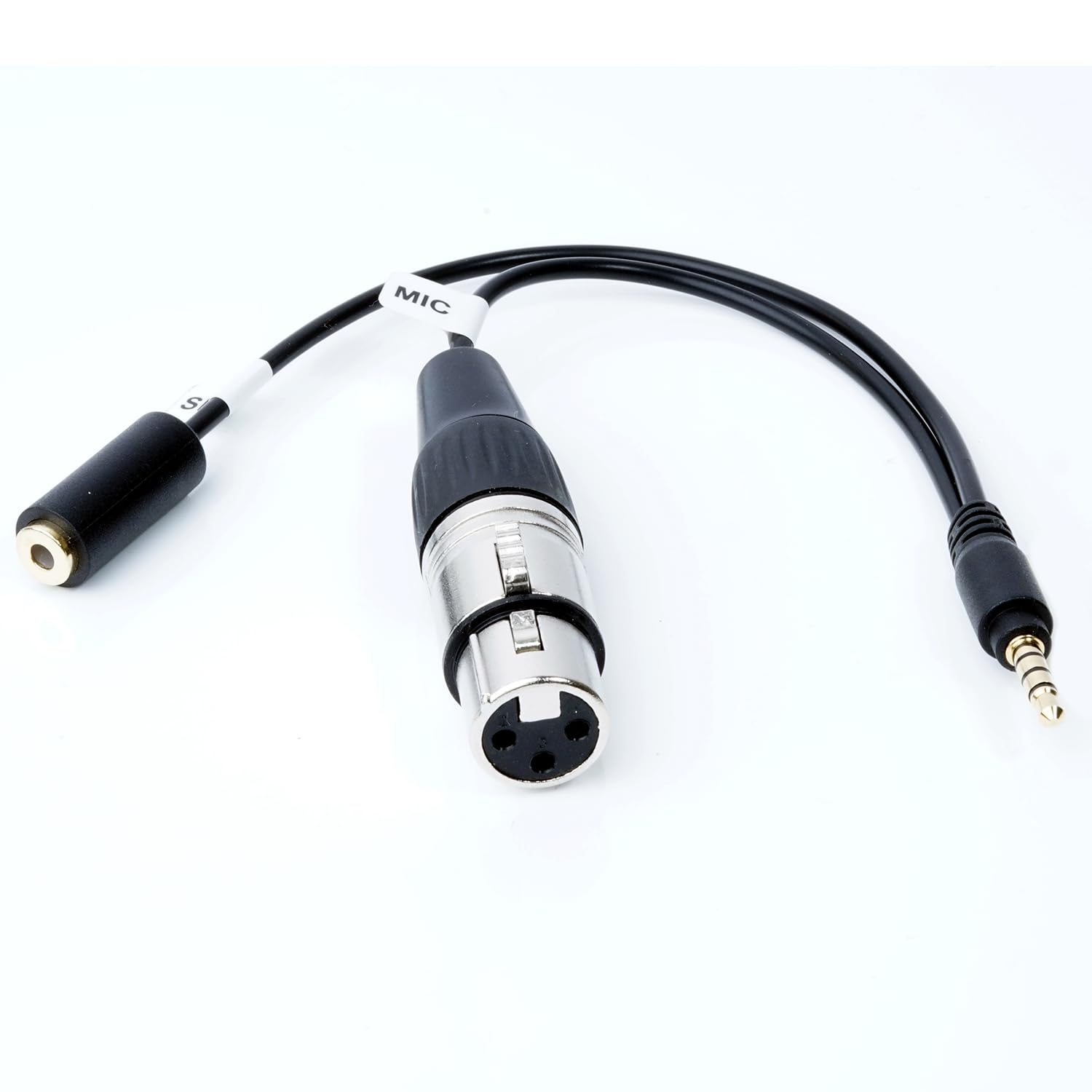 Alt View 4. MOVO - Movo TCB2 XLR (Female) Microphone to TRRS (Male) Smartphone Adapter with Headphone Jack for iPhone & Android.