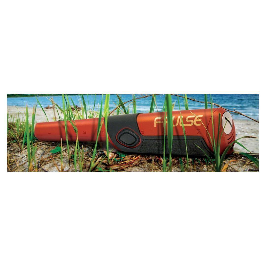 Angle. Fisher - Fisher F-Pulse Waterproof Pinpointer Metal Detector, Red.