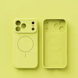 UUCOVER - Magnetic Soft TPU Case for Apple iPhone 18 Pro with Microfiber Lining, Compatible with MagSafe, Shockproof Slim Cover - Pearyellow