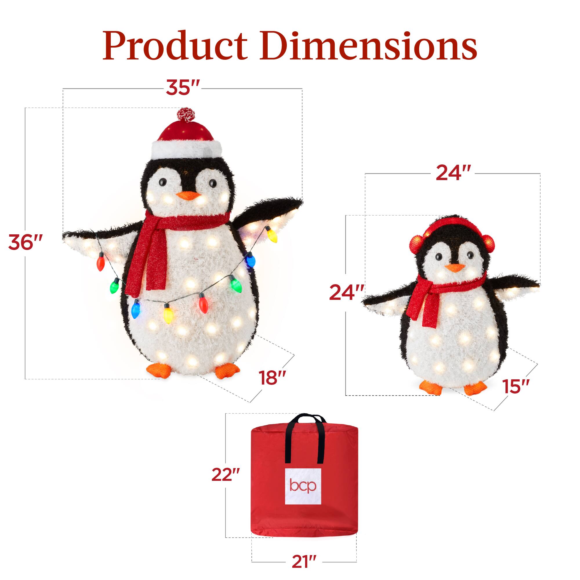 Product Dimensions

- 35" x 36" x 18"
- 24" x 24" x 15"
- 22" x 21"