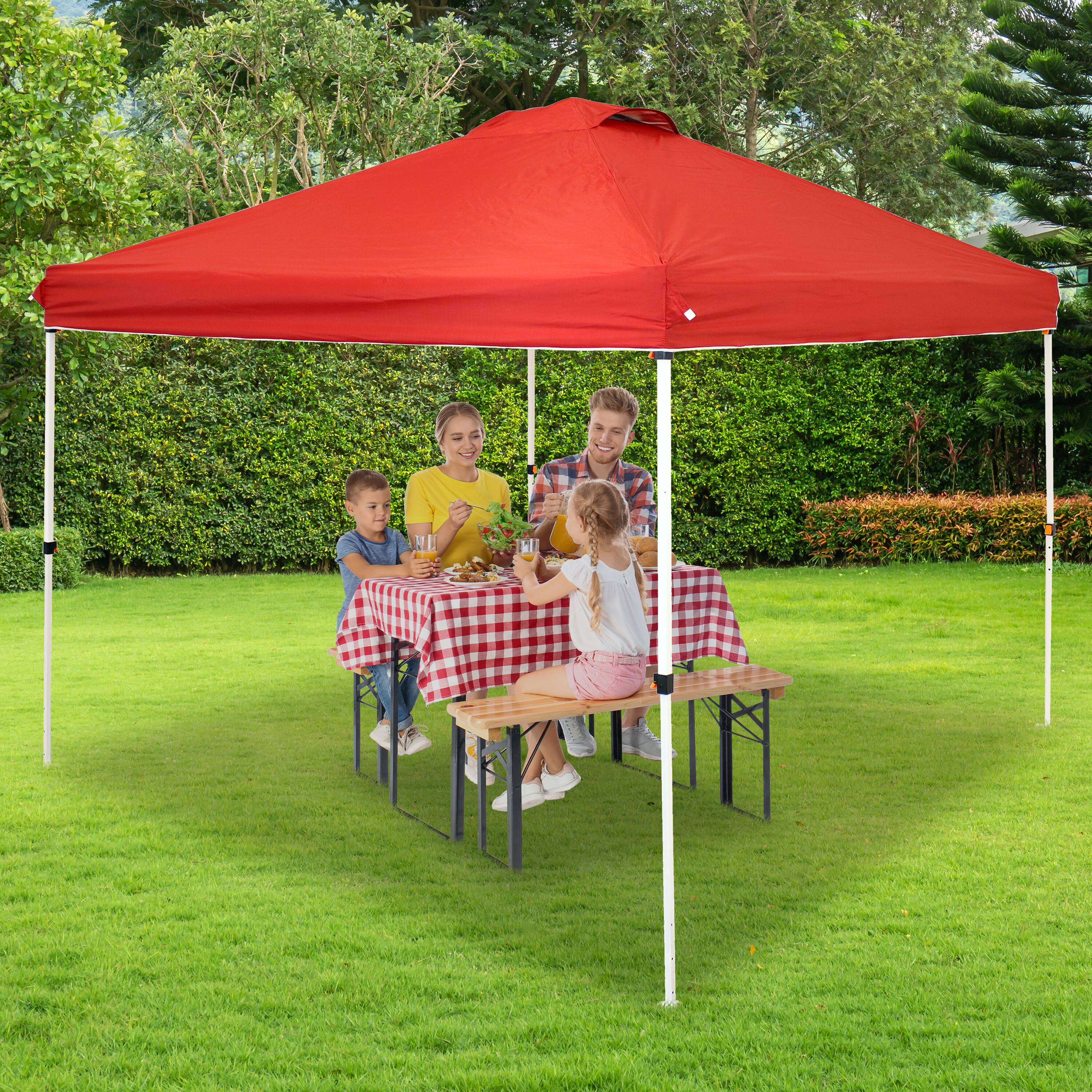 Alt View 7. Sunnydaze - 12x12 ft Fabric Replacement Pop-Up Canopy Shade with Vent - Red.