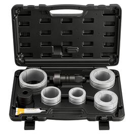 VEVOR - Exhaust Pipe Expander Tool Kit, 1-5/8" to 4-1/4" Exhaust Pipe Stretcher, Muffler Pipes Spreader with 7 Heavy-Duty - Black + Silver