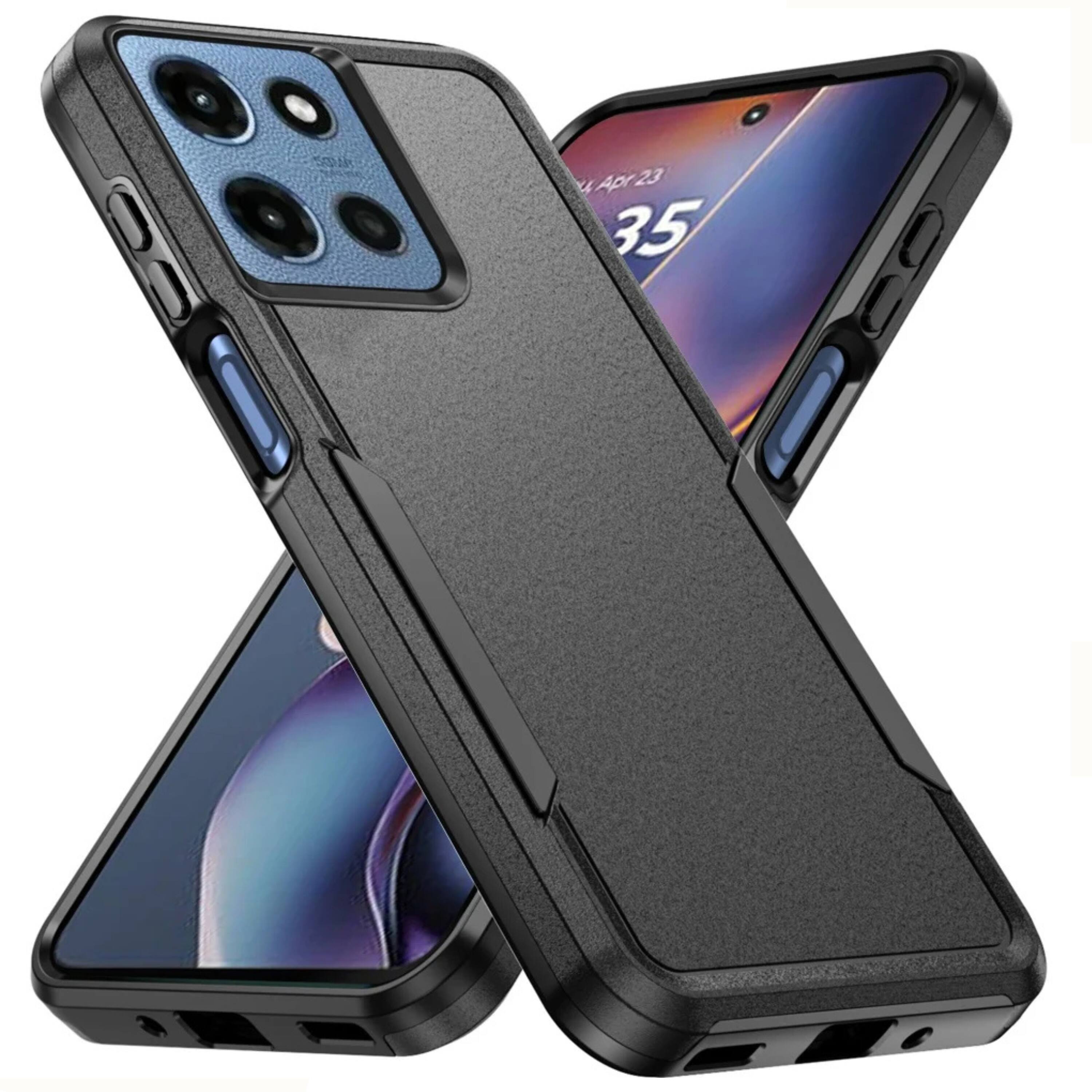 Kitcheniva - Fused Rugged Shockproof Phone Case With Tempered Glass For Moto G 2025/2026/G Play 2026 - Black price history on PriceWatchPro