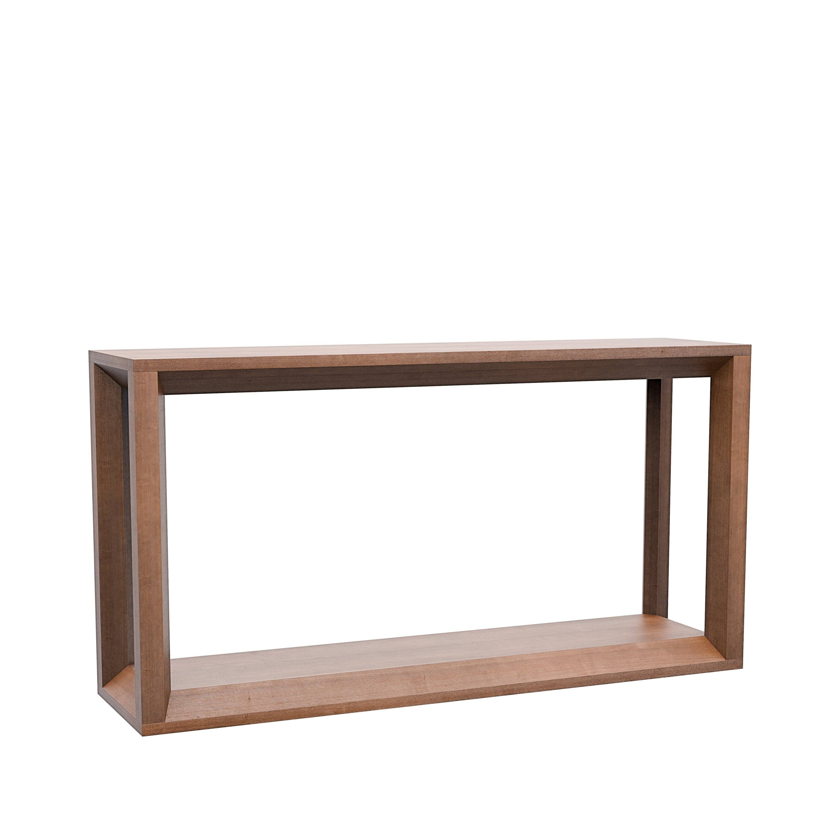 Alt View 5. Loheer - Loheer Console Table, Dark Brown Rectangular Sofa Table Behind Couch with Open Shelf, 60 Inch Entryway Table - Dark Brown.