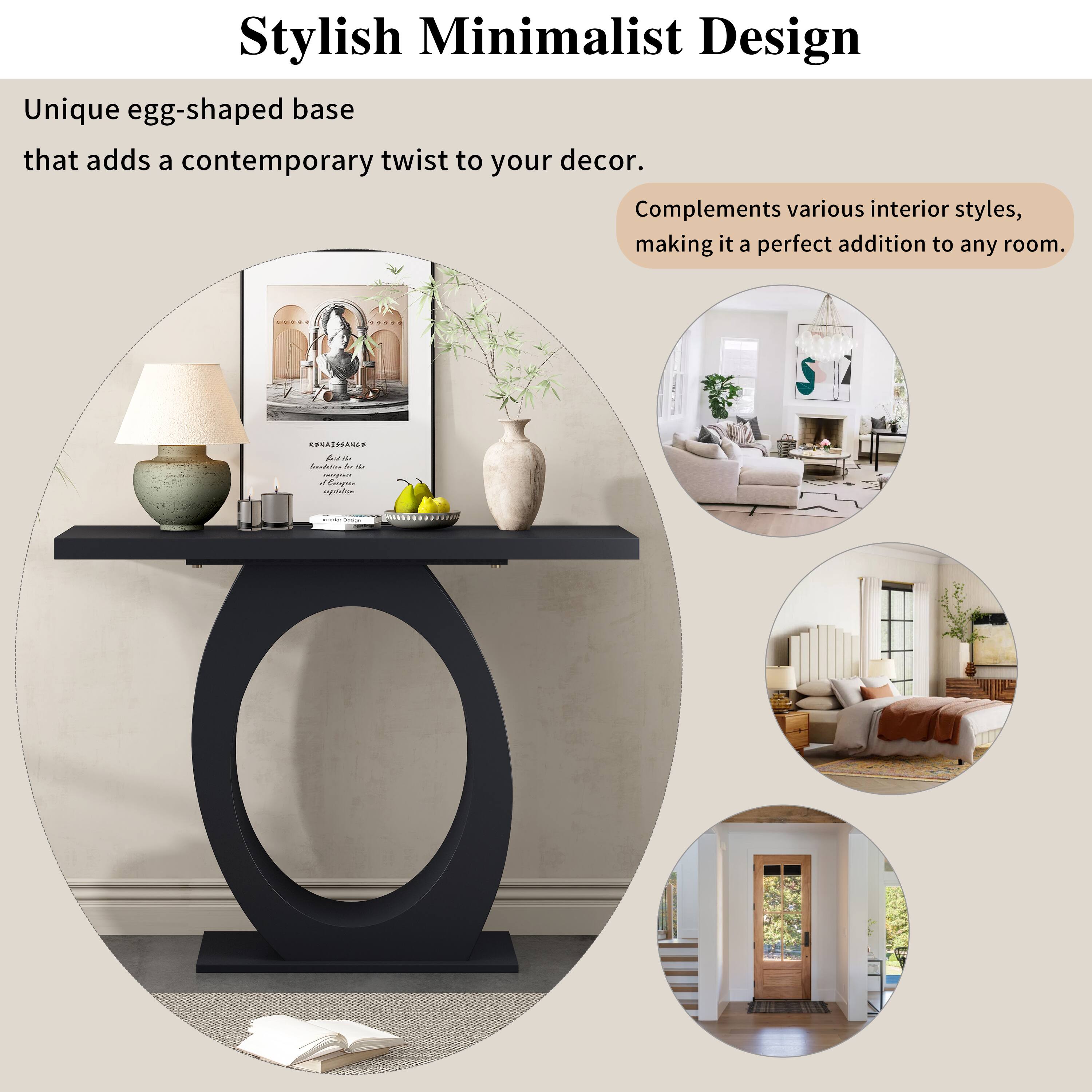 Stylish Minimalist Design

Unique egg-shaped base that adds a contemporary twist to your decor.

Complements various interior styles, making it a perfect addition to any room.