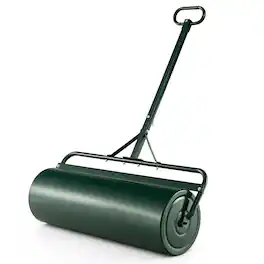 Gymax - Lawn Roller Push/Tow Behind a Tractor Sod Drum Roller for Park Yard Garden Farm Green