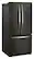 Left. Whirlpool - 22 cu. ft. French Door Refrigerator with Humidity-Controlled Crispers - Black Stainless.