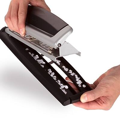 Alt View 3. Swingline - Precision Pro Desktop Adjustable Hole Punch, 10 Sheet Capacity, Black/Silver - Black/Silver.