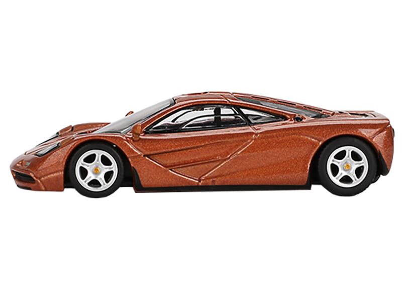 Angle. Mini GT - McLaren F1 Yquem Orange Metallic Limited Edition 1/64 Diecast Model Car by Mini GT - Orange Metallic.