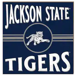 Jardine - Jackson State Tigers 10'' x 10'' Retro Team Sign - Navy