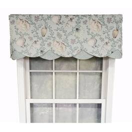 RLF Home - Luxurious Modern Design Classic Windamar Petticoat Style Window Valance 50" x 15" - Sea Glass