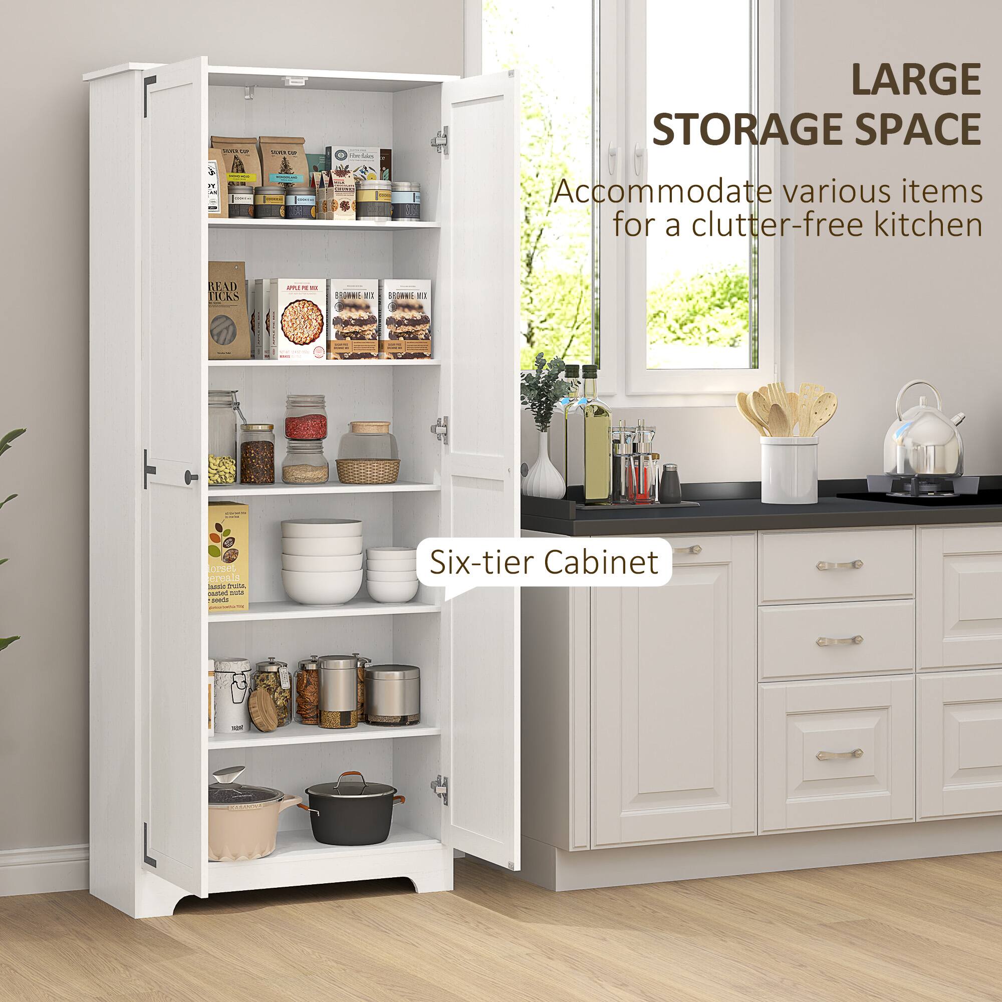 LARGE STORAGE SPACE Accommodate various items for a clutter-free kitchen
Six-tier Cabinet
