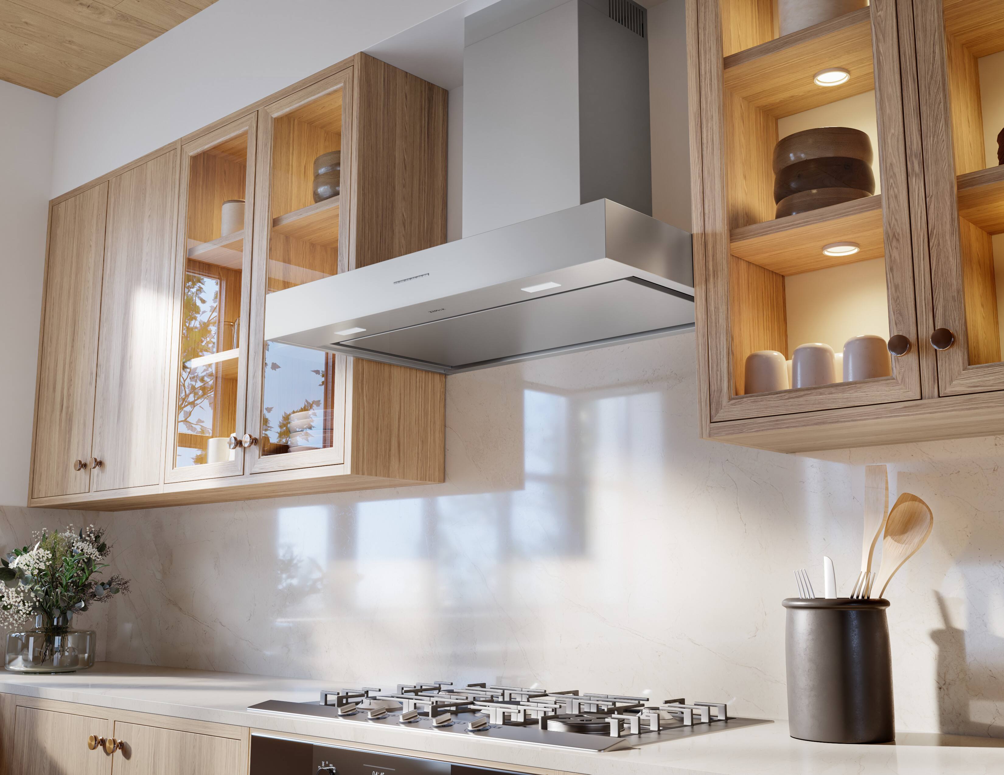 eees Zephyr 36 inches Externally Vented Wall Range Hood Stainless Steel