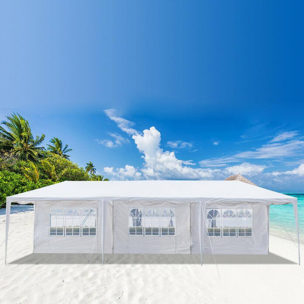 Alt View 2. Winado - 10x30 Party Tent Outdoor Canopy Tent with Removable Sidewalls, White Tents for Parties Waterproof for Backyard Outdoor - White.