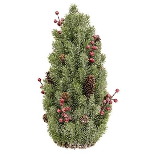 BreeBe - Icy Berries & Pine Cone Tree - 18"H - Multicolor