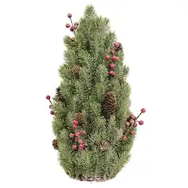 BreeBe - Icy Berries & Pine Cone Tree - 18"H - Multicolor