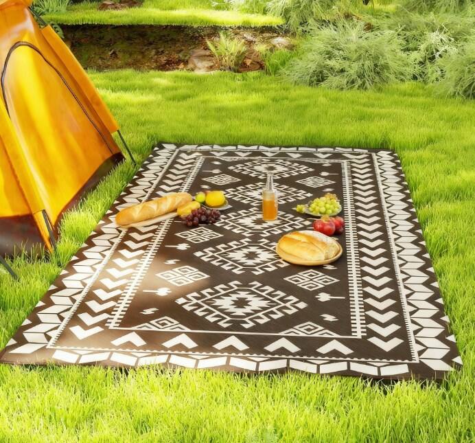TinyHomie Outdoor Rug for Patio for Decor Portable Outside Camping Area ...