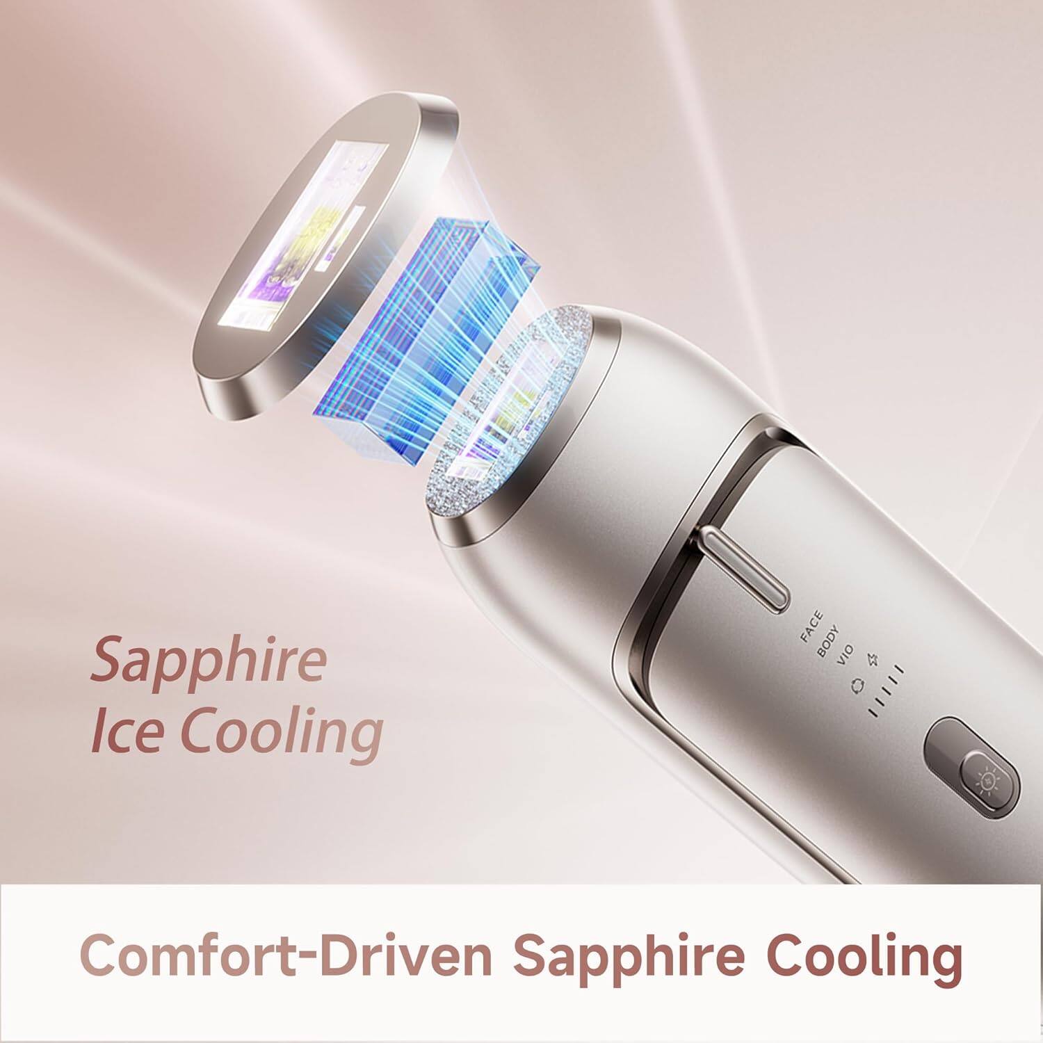 Sapphire Ice Cooling  
FACE BODY VIO  
Comfort-Driven Sapphire Cooling