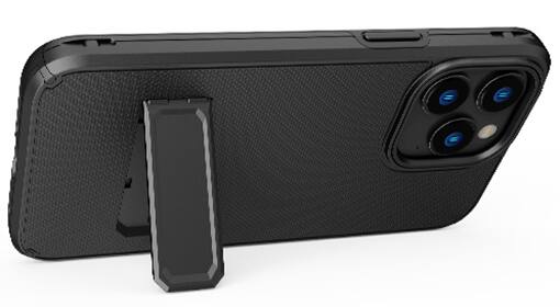 Alt View 8. Nakedcellphone - Combo for iPhone 15 Pro Max - Rugged Phone Cover with Stand and Belt Clip Holster - Black.