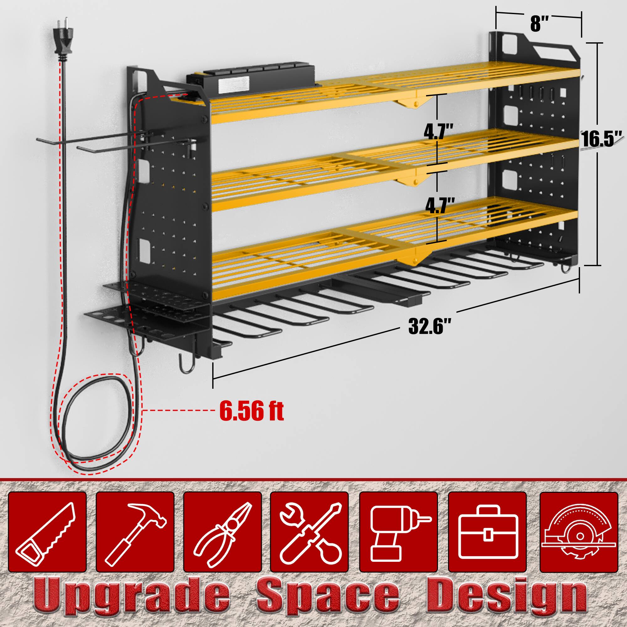8"  
4.7"  
16.5"  
4.7"  
32.6"  
6.56 ft  
Upgrade Space Design