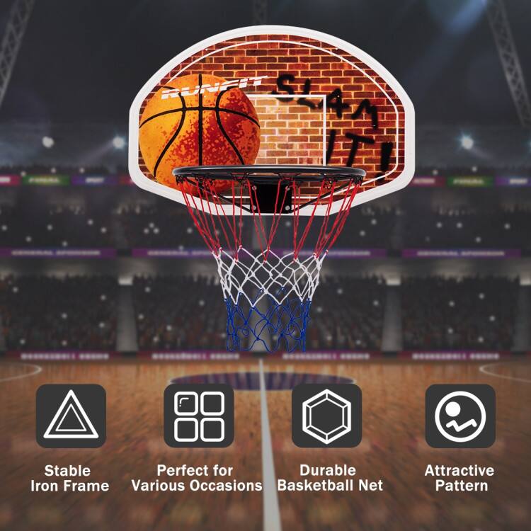 RUNFIT Stable Perfect for Durable Iron Frame Various Occasions Basketball Net Attractive Pattern