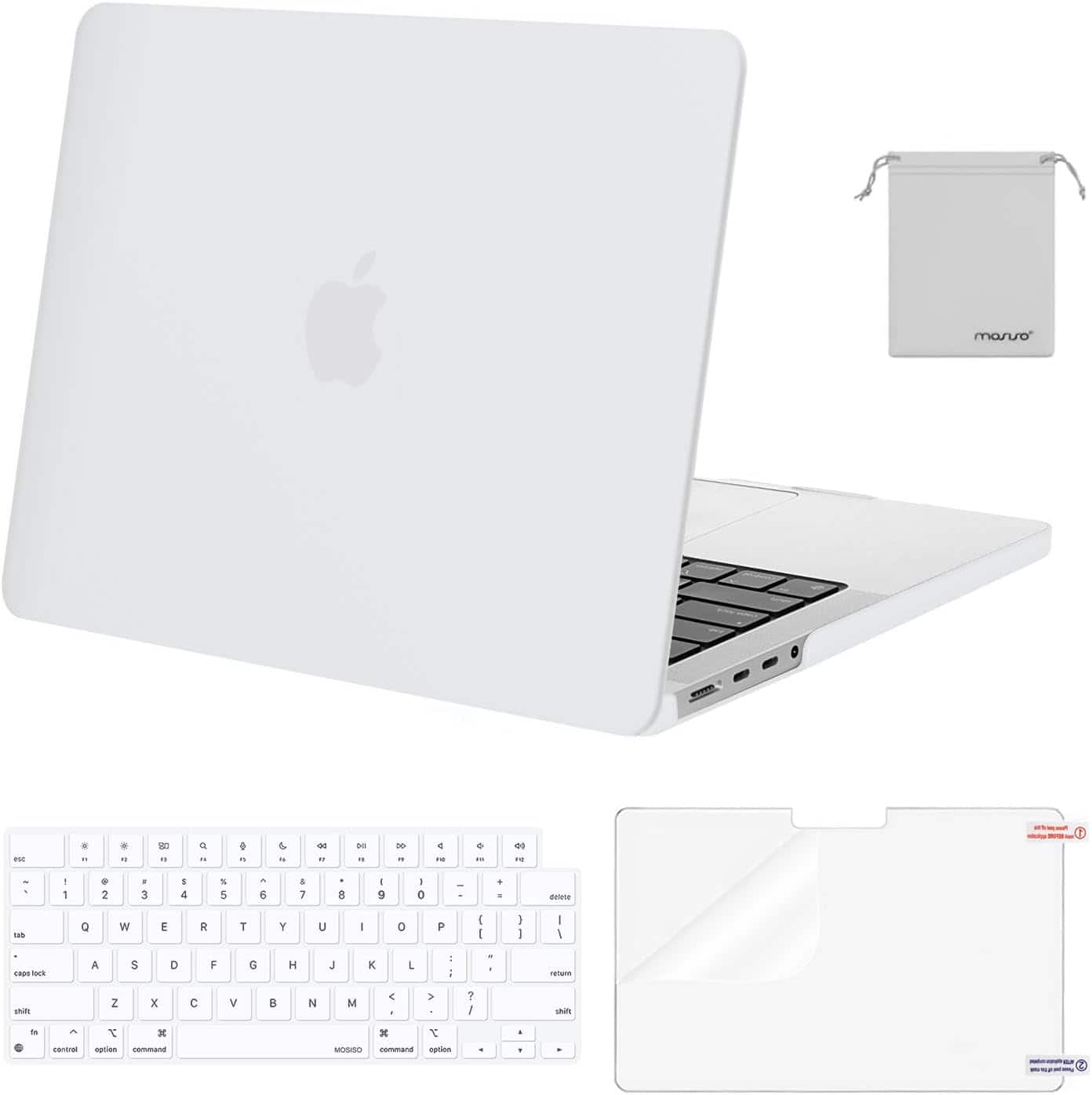 mosiso - Case for MacBook Pro 14 inch Case M5 M4 M3 M2 M1 2026-2021 A3427 A3426 A3434 A3112 A3185 A3401 A2918 A2992 A2779 A2442 - White