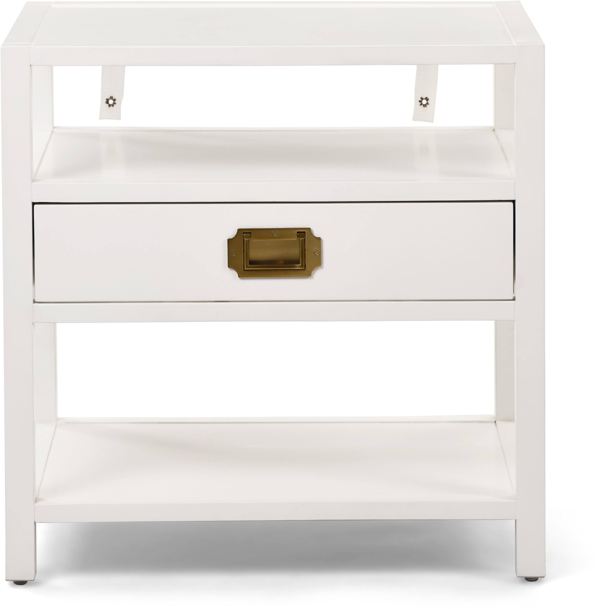 Front. Finch - Lockwood Side Table - White.