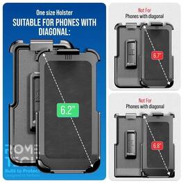 RomeTech - Universal One Size Phone Case Holster - Black