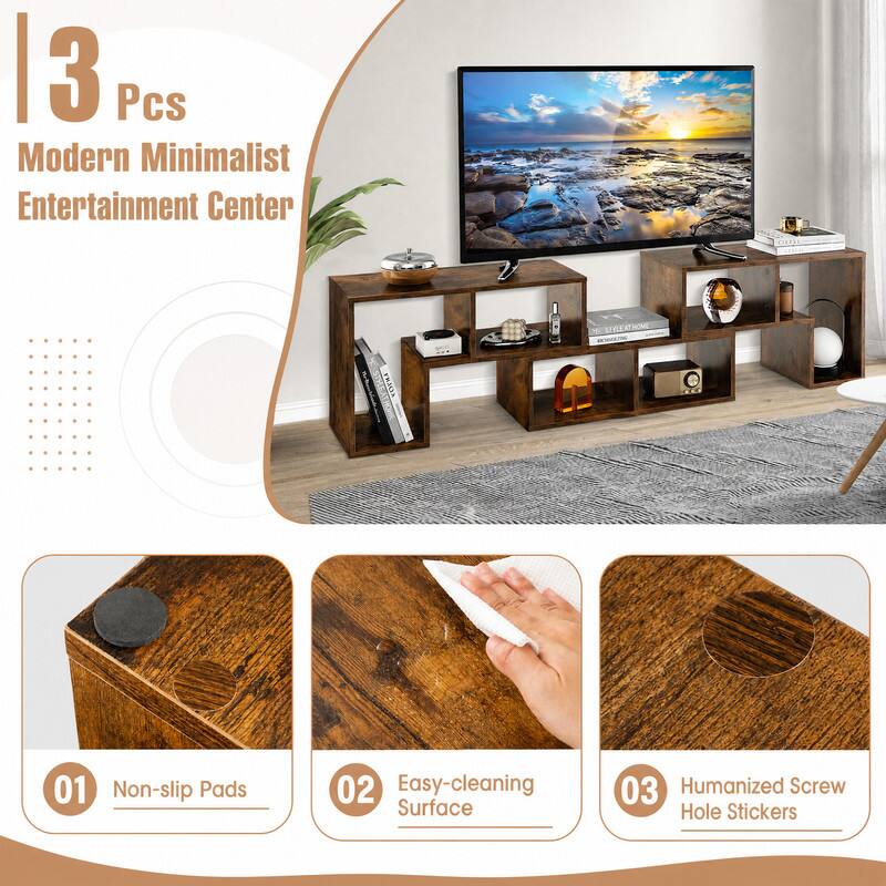 3 Pcs Modern Minimalist Entertainment Center

01 Non-slip Pads
02 Easy-cleaning Surface
03 Humanized Screw Hole Stickers
