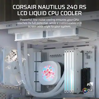 CORSAIR NAUTILUS 240 RS LCD Liquid CPU Cooler White - Best Buy CORSAIR NAUTILUS 240 RS LCD Liquid CPU Cooler White - Best Buy