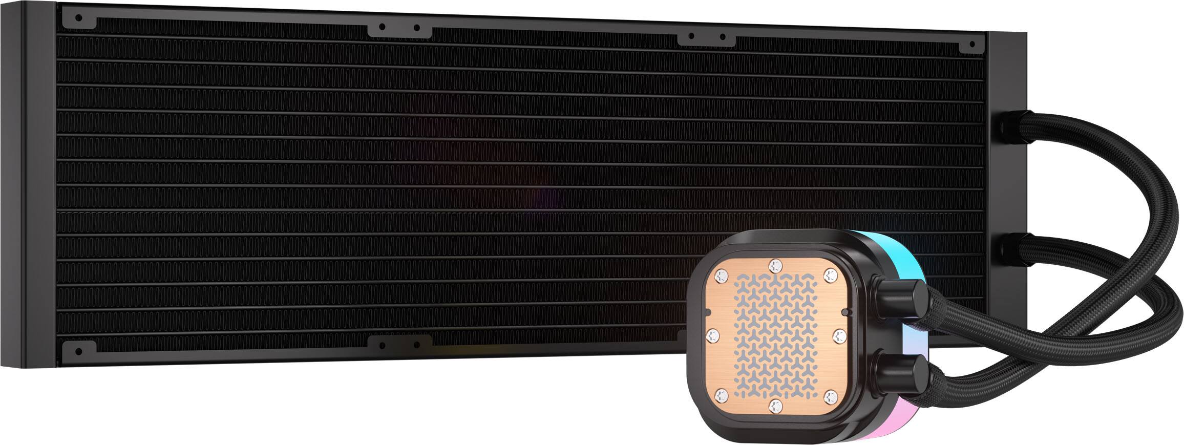 Alt View 6. CORSAIR - ICUE LINK TITAN 420 RX Liquid CPU Cooler with RGB Lighting - Black.