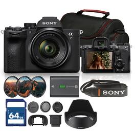 Bundle - Sony - a7 V Mirrorless Camera with 28-70mm Lens + 64GB Card + Bag - Black