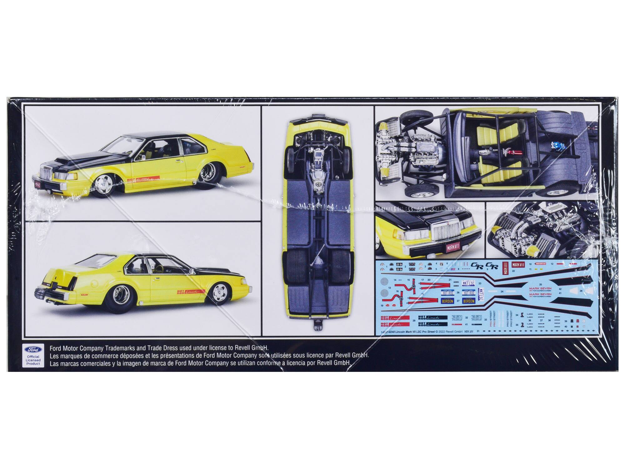 Ford Motor Company Trademarks and Trade Dress used under license to Revell GmbH  
Les marques de commerce déposées et les présentations de Ford Motor Company sont utilisées sous licence par Revell GmbH  
Las marcas comerciales y la imagen de marca de Ford Motor Company se utilizan conforme a licencia por Revell GmbH