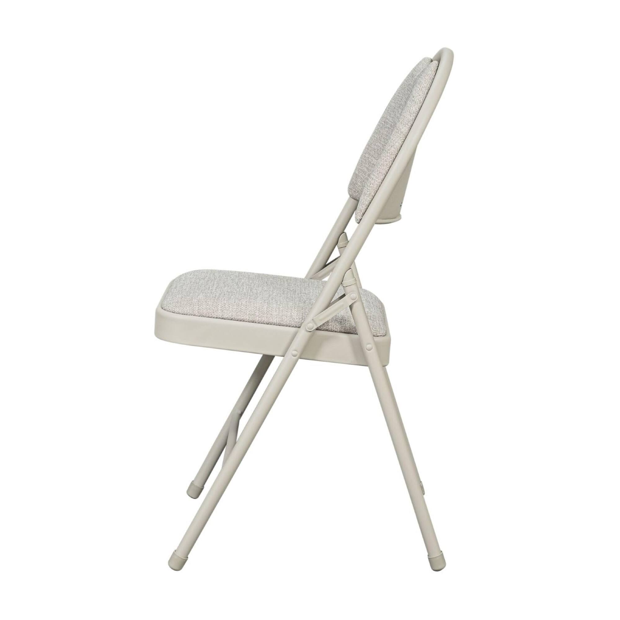 Alt View 4. Sudden Comfort - Sudden Comfort Set of 4 Double Padded Steel Frame High Back Folding Chairs, Buff - Buff.
