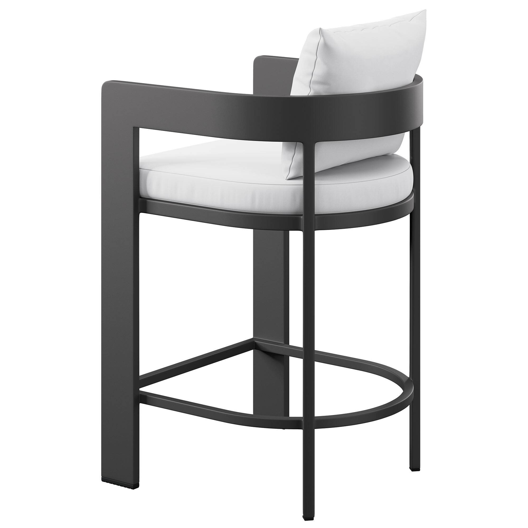 Alt View 3. Modway - Tahoe Outdoor Patio Aluminum Counter Stool by Modway - White.