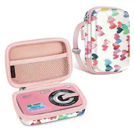 Kitcheniva - Digital Camera Carrying Case For Kodak Pixpro/Canon PowerShot ELPH Raining Hearts - Raining Hearts