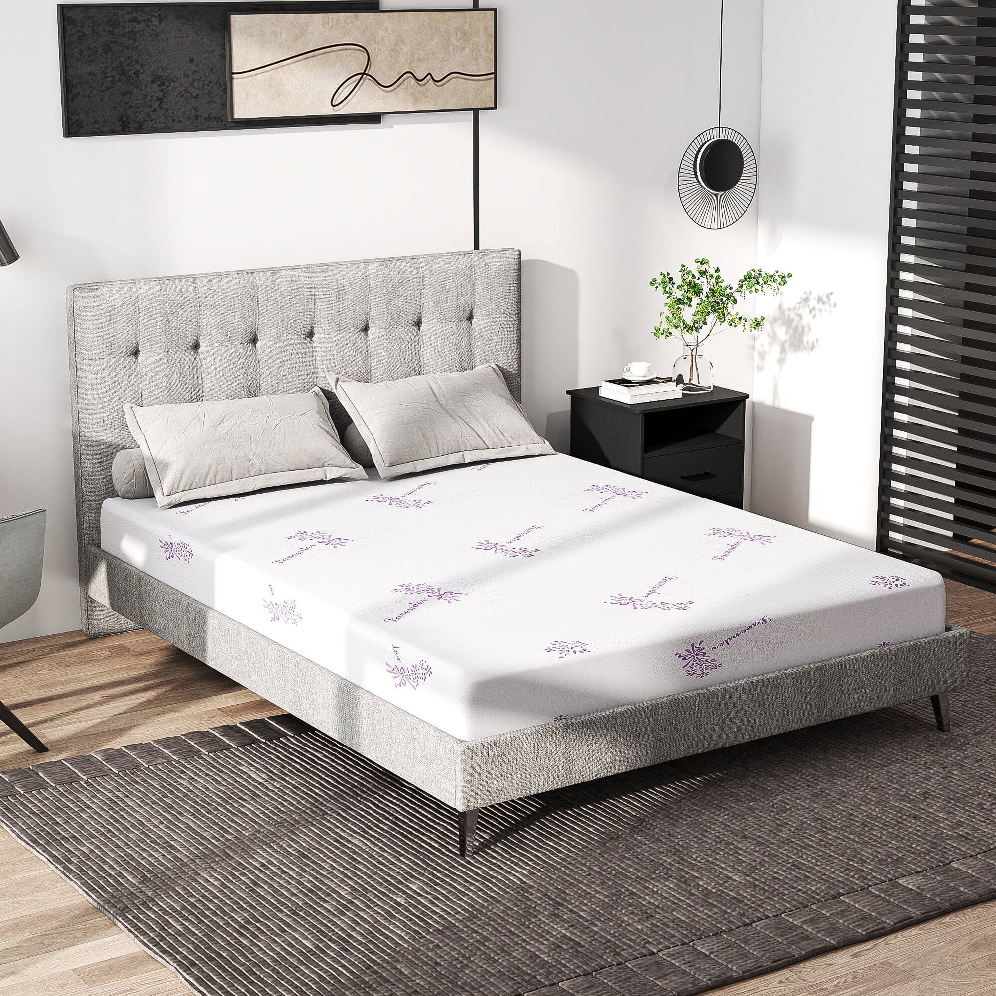 Alt View 6. Kadyn - Lavender-infused AeroFusion Memory Foam Mattress, Cooling Gel, Fiberglass-Free, Medium Firm - Purple.