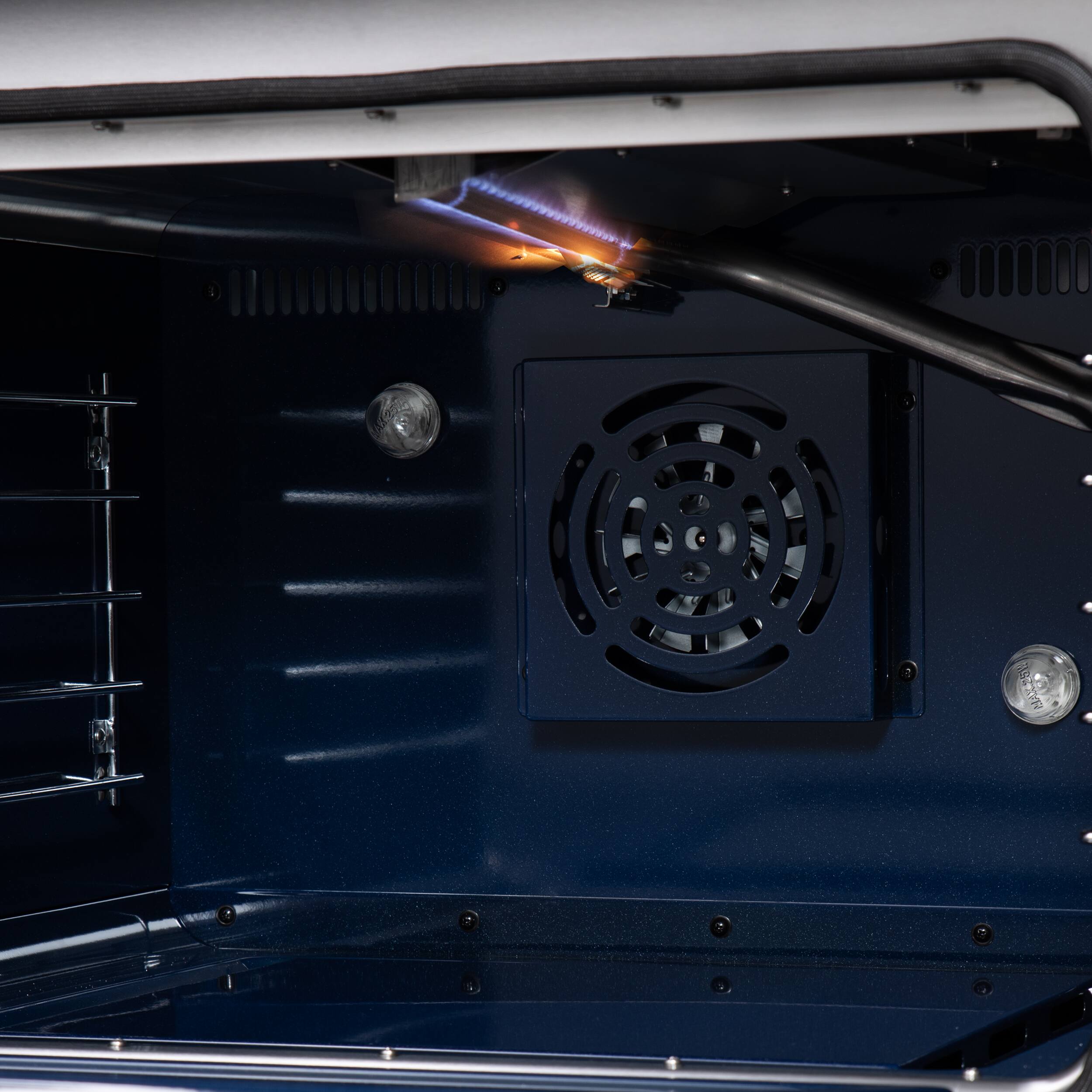 Alt View 12. Forno Appliances - Massimo 6.58 Cu. Ft. Freestanding True Convection Gas Range with Air Fryer Kit, Wok Support & Two Griddles - Black.