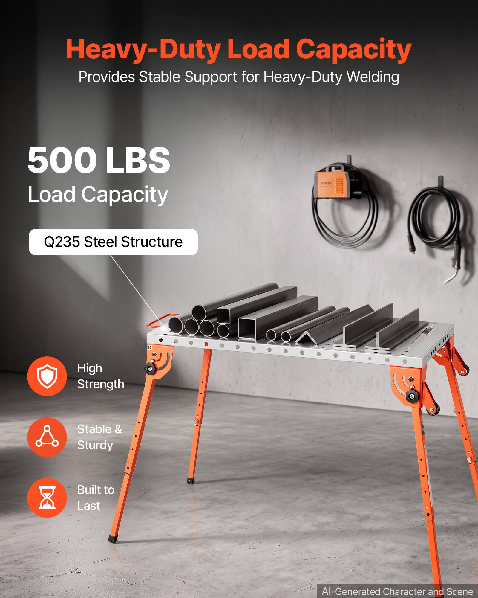 VEVOR Foldable Welding Table, 44