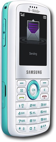  T-Mobile - Samsung Gravity Complete No-Contract Mobile Phone - White/Aqua