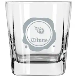 Logo Brands - Tennessee Titans 14oz. Frost Stamp Old Fashioned Glass - Multicolor