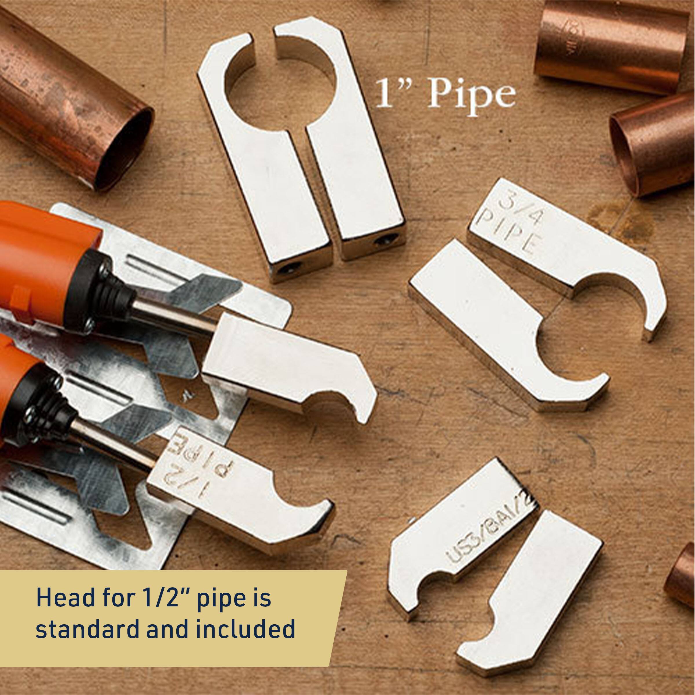 1" Pipe, 3/4 PIPE, 1/2 PIPE, Head for 1/2" pipe is standard and included, US3/BAI/2