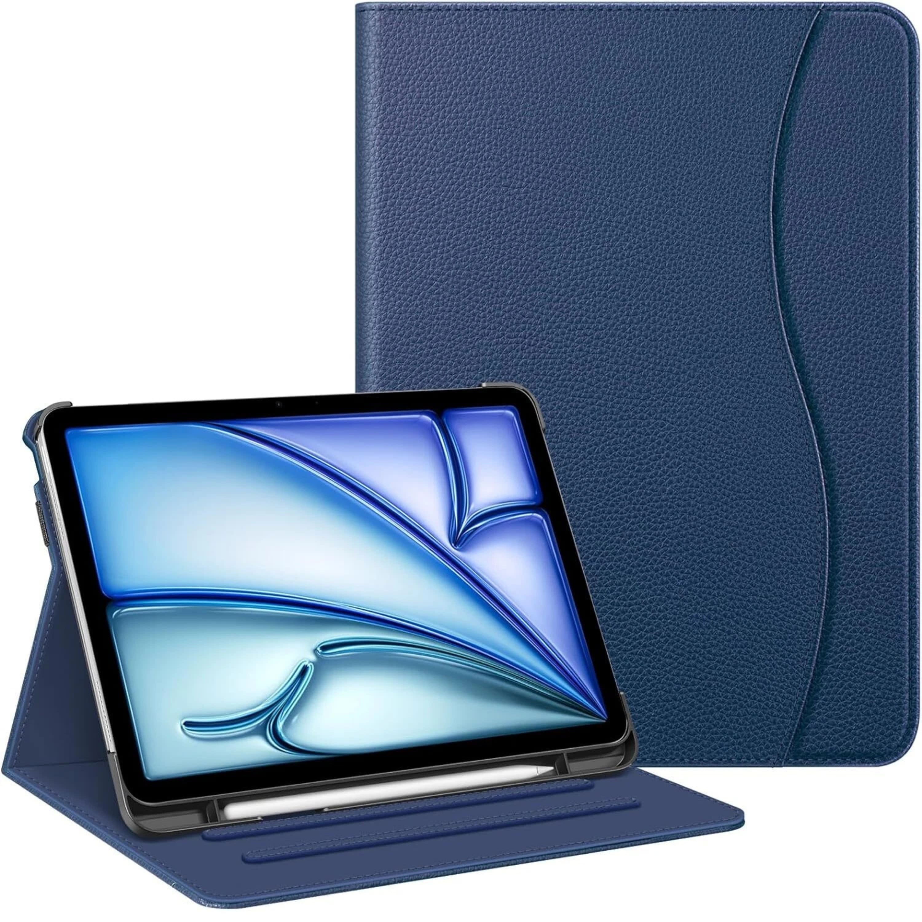 Front. Kitcheniva - iPad Air 11 Inch M3 2025 Multi Angle Viewing Case For Air 5th 4th 10.9 Inch Navy - Navy.